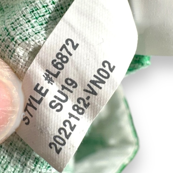 J Crew Factory Printed 5 Inch Basketweave Shorts, Bright Green Floral, Size 6 - Picture 5 of 9